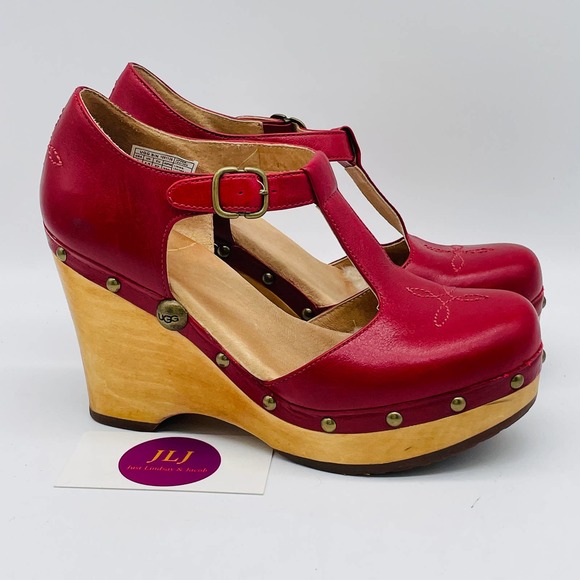 UGG | Shoes | Ugg Womens Chrissie Tstrap Heels 01136 Size 6 | Poshmark